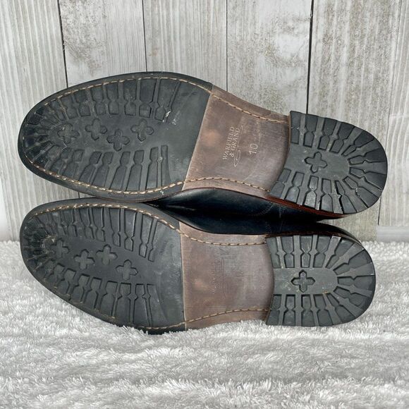 Mens Warfield & Grand Ankle Black Leather Boots Size 10 - Picture 7 of 9